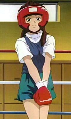 Kumiko from Hajime no Ippo in the ring